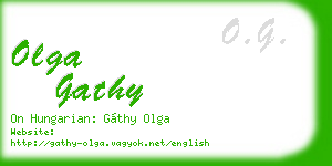 olga gathy business card